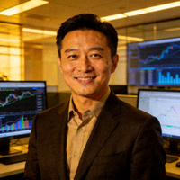爱游戏体育创始人兼CEO张明，一位面带微笑、充满自信的科技公司领导者