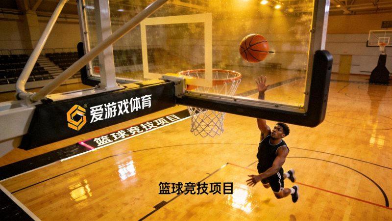 室内篮球场特写，爱游戏体育篮球竞技项目展示图