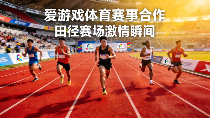 田径跑道上运动员奔跑，爱游戏体育赛事合作资讯配图