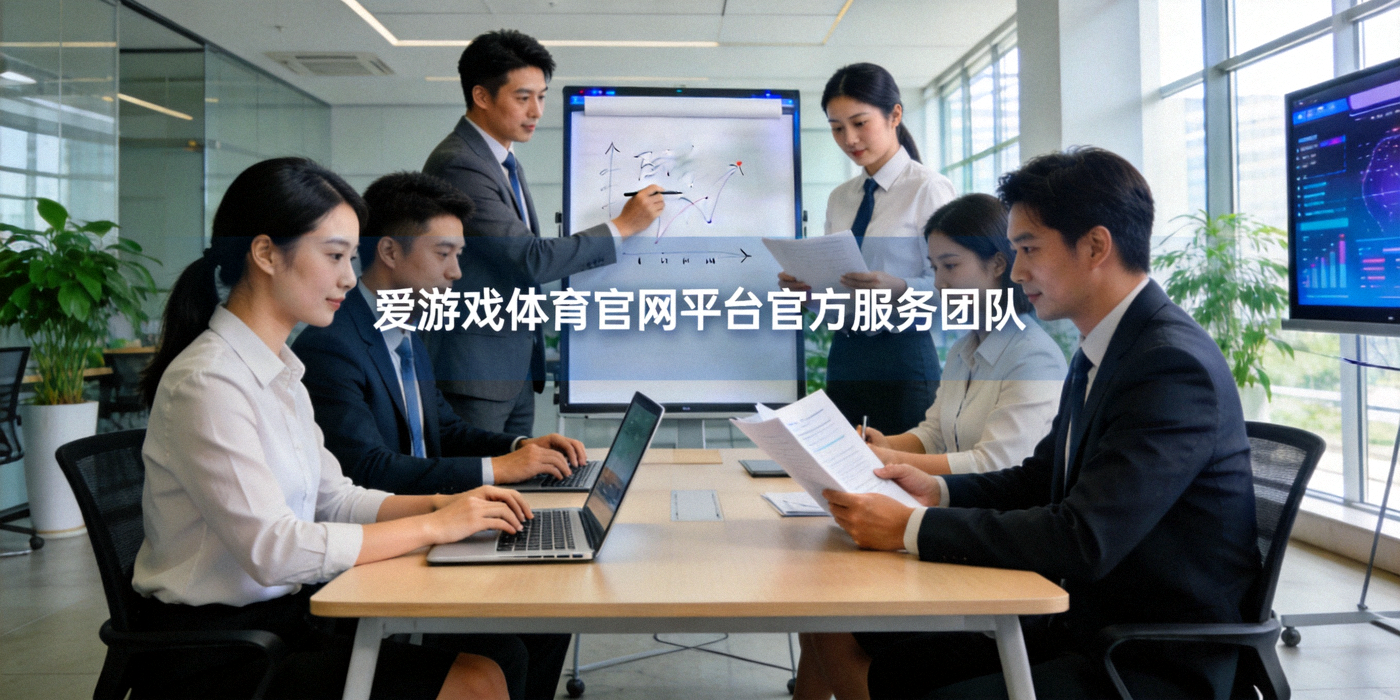 团队在现代化办公环境中协作讨论的场景，展示爱游戏体育官网平台官方服务团队工作状态