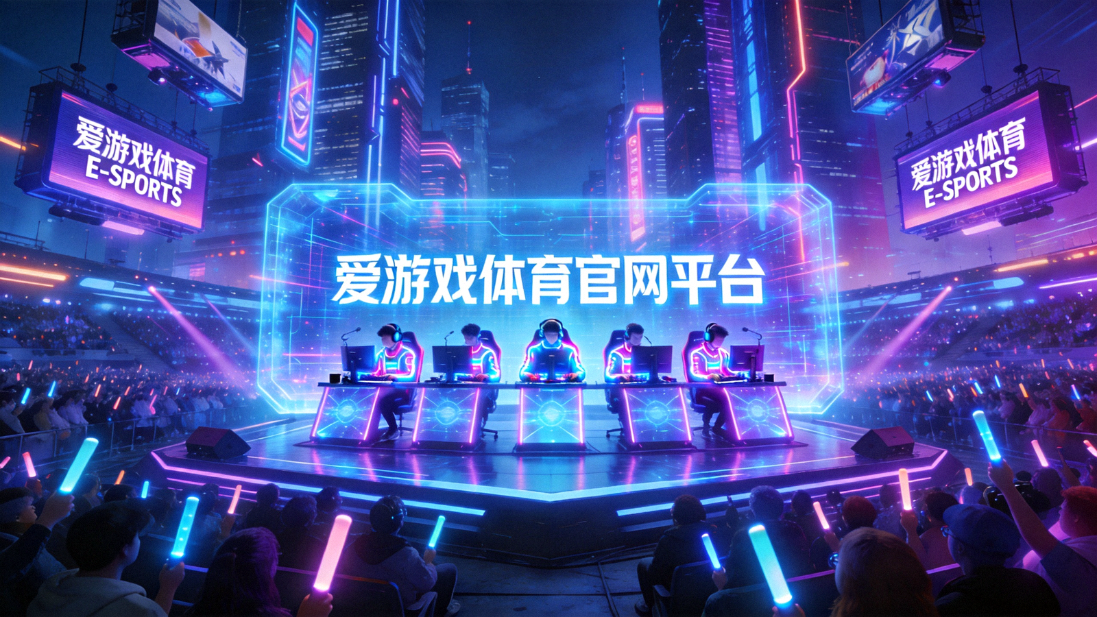 爱游戏体育官网平台赛博朋克风格电子竞技比赛现场全景大图