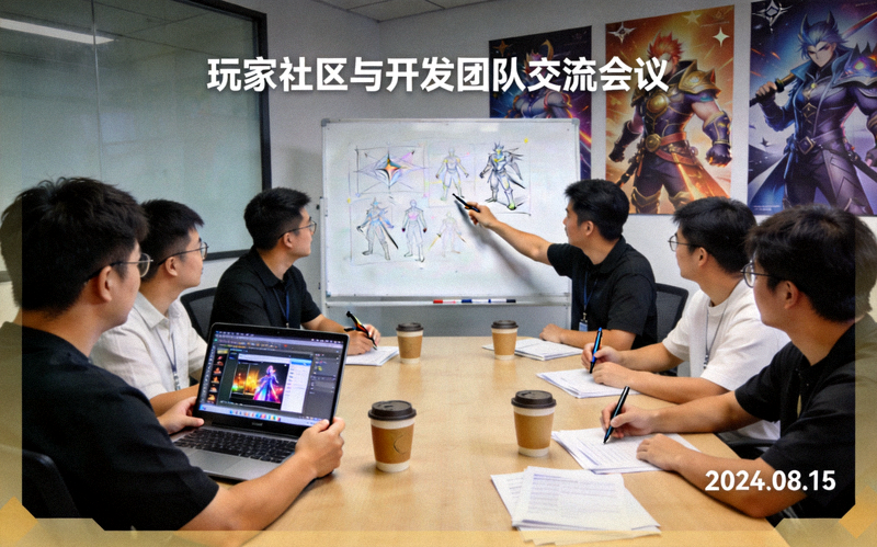 团队成员协作讨论照片 - 玩家社区与开发团队交流场景