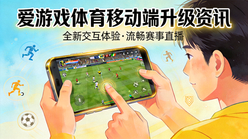 爱游戏体育移动端升级资讯配图 - 玩家手持设备进行体育竞技游戏操作